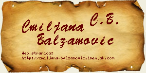 Cmiljana Balzamović vizit kartica